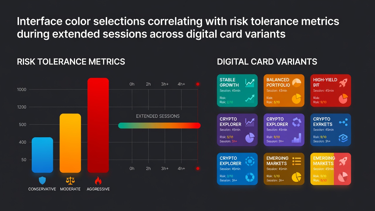 Digital card game interface displaying warm and cool color palettes side by side during a multi-variant session
