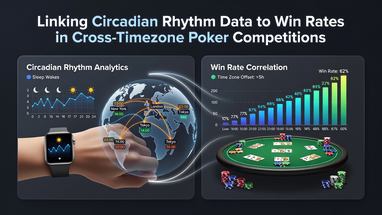Players competing in an online poker tournament displayed on multiple screens showing different time zones and performance metrics