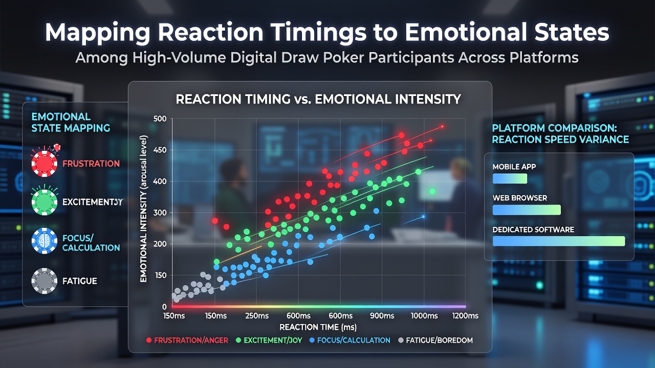 Digital draw poker interface showing timing indicators during high-volume play sessions