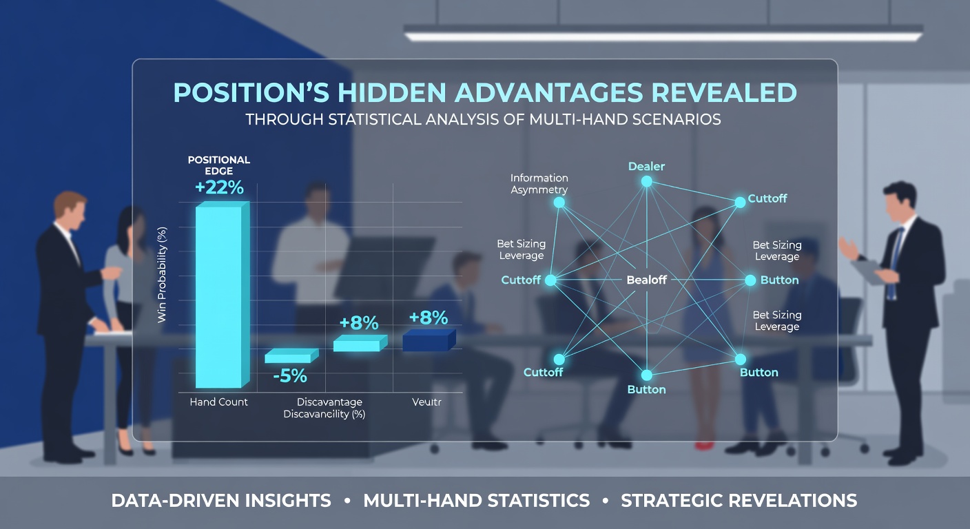 Graphs illustrating win rate variations by position in extended multi-hand poker sessions
